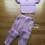 พร้อมส่ง เซ็ตเสื้อและกางเกงผ้าชีฟองจับพลีตสีชมพู