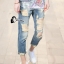 พร้อมส่ง กางเกงยีนส์เอวสูงเข้ารูป