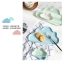 Pre-Order จาน ถ้วยเซรามิคลายเมฆ พร้อมเม็ดฝน มี 5 สี