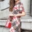 พร้อมส่ง เดรสทรงปล่อยๆพิมพ์ลายสไตล์ Burberry