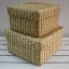 ชิ้นงานดิบ ผักตบชวา ทำ Decoupage งานเพนท์ กล่องเก็บของมีฝาปิด ขนาด 6.5" x 6.5" x 4"