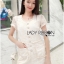 เสื้อผ้าเกาหลี พร้อมส่ง เพลย์สูท ขาสั้นผ้าทูลเล