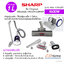 Sharp เครื่องดูดฝุ่น รุ่น EC-NS16-VL 1600 วัตต์ (Violet) พร้อมแผ่นกรองฝุ่น HEPA Filter รับประกันสินค้า 1ปี