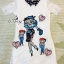 พร้อมส่ง มินิเดรสผ้าทอลูกไม้อย่างดี คอปกลายจุด