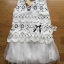 พร้อมส่ง เดรสแขนกุดผ้าลูกไม้ปักลายและตกแต่งดอกไม้