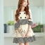 พร้อมส่ง เซ็ตเดรส+เสื้อคลุมเข้าชุดกัน ตัวเดรสเนื้อผ้าหนา
