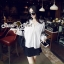 พร้อมส่ง เสื้อเกาหลี เสื้อแฟชั่น ลูกไม้ปักและฉลุ