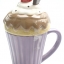 แก้วกาแฟ+ฝาครอบทรงไอศกรีม ถ้วยสีม่วง Windhorse Design