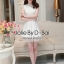 พร้อมส่ง Dress ชุดเดรสสีขาว ทรงชุดแขนกุด