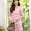 เดรสเกาหลี พร้อมส่ง Dress ลูกไม้ ลายฉลุ