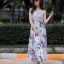 เดรสเกาหลี พร้อมส่ง Maxi dress ลายดอก