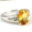 SKJewelryfactory แหวนเงินแท้ 92.5% ฝังพลอยซิทรินแท้ โดดเด่นชัดเจน ER01841-CIT