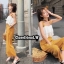 เสื้อผ้าเกาหลี พร้อมส่ง เสื้อสายเดี่ยวแต่งระบายเป็นชั้นๆ