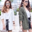 เสื้อเกาหลี พร้อมส่ง เสื้อคลุม Blazer ชายตรง