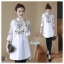 เสื้อเกาหลี พร้อมส่ง เสื้อเชิ้ตตัวยาว แขน 3 ส่วน