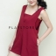 เสื้อผ้าเกาหลี พร้อมส่ง ชุด จัมพ์สูท ผ้าคอวีขาสั้น