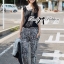 พร้อมส่ง Jumpsuit จัมป์สูทกางเกงผ้าพิมพ์ลายกราฟิกสุดชิค