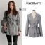 เสื้อผ้าเกาหลี พร้อมส่ง Blazer Scott เสื้อคลุม ลายสก๊อต