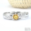 SKJewelryfactory แหวนเงินแท้ ฝังพลอยบุษราคัมแท้ สไตล์น่ารัก สวยหรูดูแพง ER00244-YSA