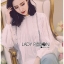 เสื้อเกาหลี พร้อมส่ง เสื้อแขนยาวผ้าคอตตอนตกแต่งลูกไม้