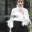 เสื้อลูกไม้ พร้อมส่ง เสื้อลูกไม้ สไตล์โมเดิร์นวินเทจ