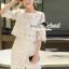 พร้อมส่ง เสื้อผ้าแฟชั่น เสื้อแขนบานแบบสามส่วน