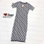 เดรสเกาหลี พร้อมส่ง Dress คอกลมแขนสั้น