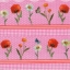 แนวภาพดอกไม้ ดอกไม้หลายชนิด บนกรอบลายเส้น ลายตาราง ภาพโทนสีชมพู เป็นภาพ 4 บล๊อค กระดาษแนพกิ้นสำหรับทำงาน เดคูพาจ Decoupage Paper Napkins ขนาด 33X33cm