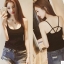WG083 เสื้อกล้าม เสื้อซับในแบบเต็มตัวตัว สายเดี่ยว มีฟองน้ำเสริมหน้าอก ด้านหลังเป็นสายไขว่ สวยเก๋ มี 2 สีขาว สีดำ รอบอกไม่เกิน 36 นิ้ว ยาว 56 cm.