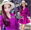 พร้อมส่ง เดรสปาดข้างผูกโบสีสดสุดเซ็กซี่