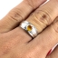SKJewelryFactory แหวนบุษราคัมแท้ ดีไซน์แหวนปลอกมีด สีแตกต่างกันออกไปตามธรรมชาติของพลอยแต่ละเม็ด ER00085-YSA