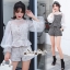 เสื้อผ้าเกาหลี พร้อมส่ง งานเซ็ท3ชิ้น สวยหรู