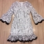 พร้อมส่ง Mini Dress แขน 5 ส่วน เดรสเกาหลี