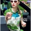 พร้อมส่ง เชิ้ตเดรสแขนสั้นพิมพ์ลายการ์ตูนกราฟิก