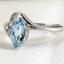 SKJewelryfactory แหวนมาร์คี พลอยรูปเม็ดข้าวสาร พลอยบลูโทปาซแท้ ER02350-BTP