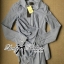 เสื้อเกาหลี พร้อมส่ง เสื้อจับจีบป้ายด้านหน้า