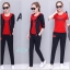 เสื้อผ้าเกาหลี พร้อมส่ง เสื้อ+แจ๊กเก๊ต+กางเกง