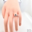 SKJewelryfactory แหวนไพลินล้อมเพชร ตัวเรือนเงินแท้ ER01228-BSA