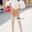 พร้อมส่ง ทอและฉลุเป็นลายดอกไม้ทั้งตัว เสื้อแฟชั่น