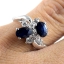 SKJewelryfactory แหวนไพลินแท้ แหวนพลอยคู่ ดีไซด์น่ารัก ER01016-BSA