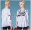 พร้อมส่ง เสื้อยาวแขนสามส่วนปักลายผีเสื้อ