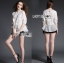 เสื้อเกาหลี พร้อมส่ง เสื้อผ้าคอตตอนตกแต่งผ้าทูลเล