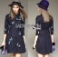 พร้อมส่ง เชิ้ตเดรสผ้าเดนิมปักลายผีเสื้อสไตล์เฟมินีน
