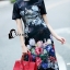 พร้อมส่ง Long Dress ตัวยาว มาพร้อมเข็มขัดสีทอง