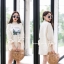 เสื้อเกาหลี พร้อมส่ง เสื้อทรงยาว ใส่เก๋เป็นเดรสได้สบาย