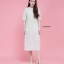 เดรสเกาหลี พร้อมส่ง เดรสยาว ผ้ากำมะหยี่นุ่ม