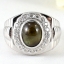 SKJewelryFactory แหวนพลอยสตาร์แซฟไฟร์แท้ สีสวย เหลือบแสงสวยงาม MR00117-BST