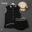 เสื้อผ้าเกาหลี พร้อมส่ง เสื้อคอปกกระดุมหน้า