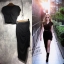 เสื้อผ้าเกาหลี พร้อมส่ง Set.เสื้อ กระโปรง ผ้ายืดเนื้อดี