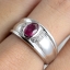 SKJewelryFactory แหวนชาย พลอยทับทิมแท้ สไตล์แหวนปลอกมีด เสริมความร่ำรวย ER00747-RBY